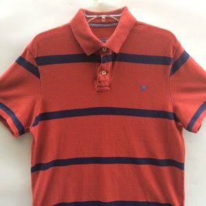 American Eagle Outfitter Men Polo Large Red